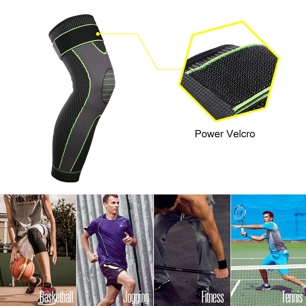 New Hot Selling Full Leg Sleeves Long Compression Leg Sleeve Knee Sleeves Protect Leg for Arthritis Cycling Sport Footba