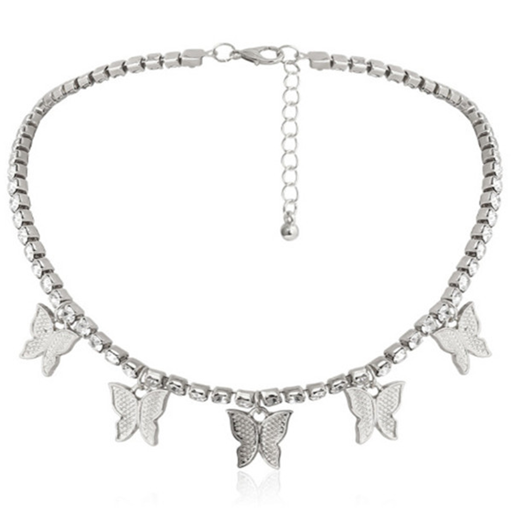 Gold Plated Butterfly Necklace for Women High Quality Tennis Chain with Butterfly Charm Jewelry