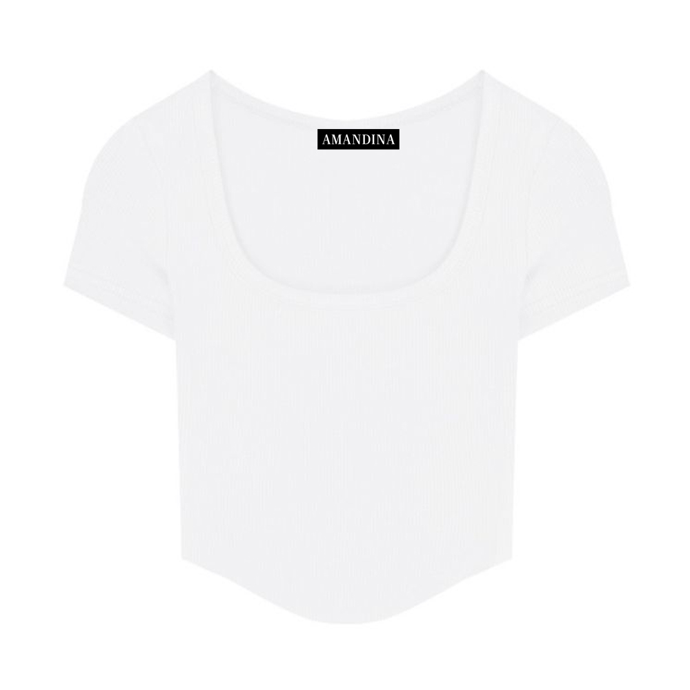 Women’s Summer Crop Tops, Solid Color Short Sleeve Simple Plain T-Shirts