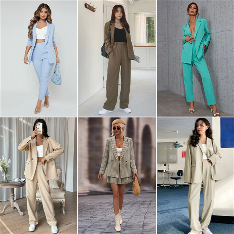 Ladies Skinny Suits Office Formal Business Suits Women clothes stock