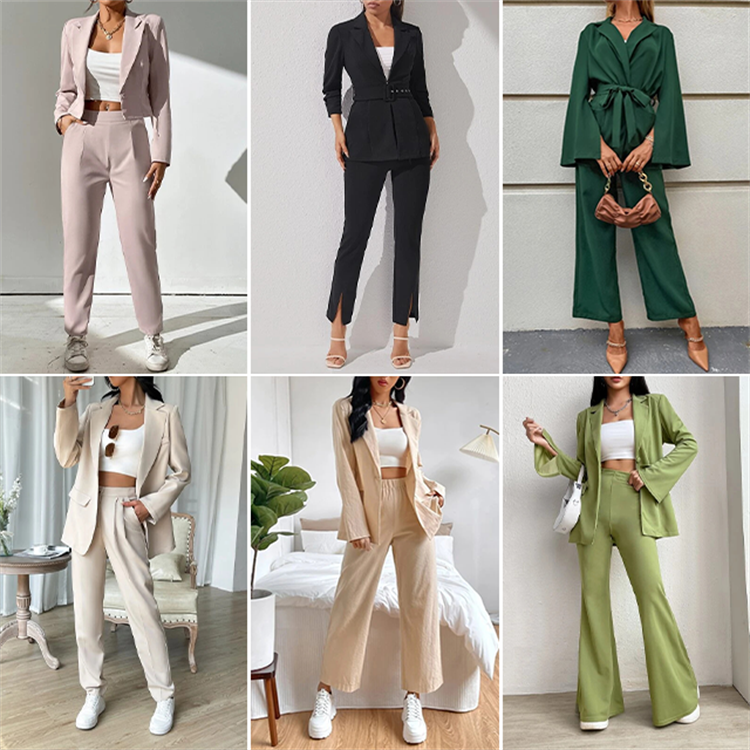 Ladies Skinny Suits Office Formal Business Suits Women clothes stock