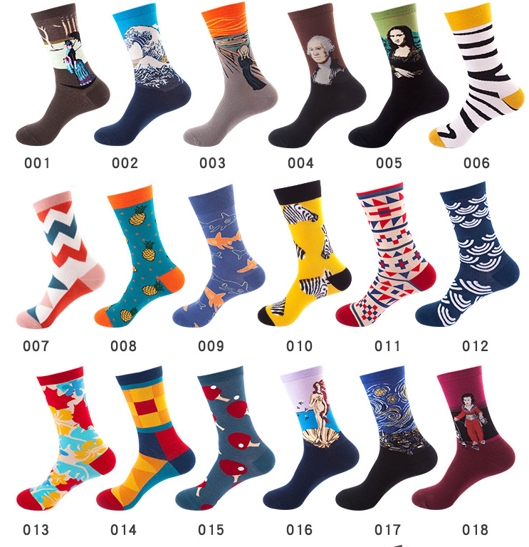 New design womens cute cotton stockings popular sublimation  socks men tube skateboard autumn winter trend socks