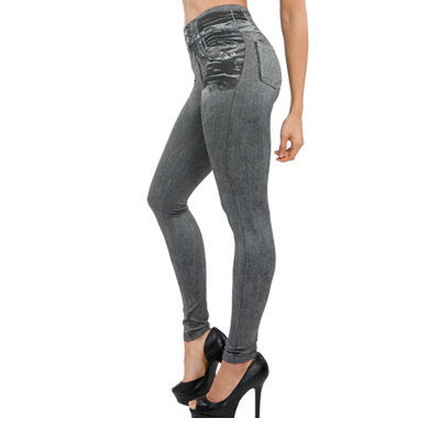  High Quality Yoga Trousers Womens Europe Popular Tight Denim Leggings Seamless Jean Leggings