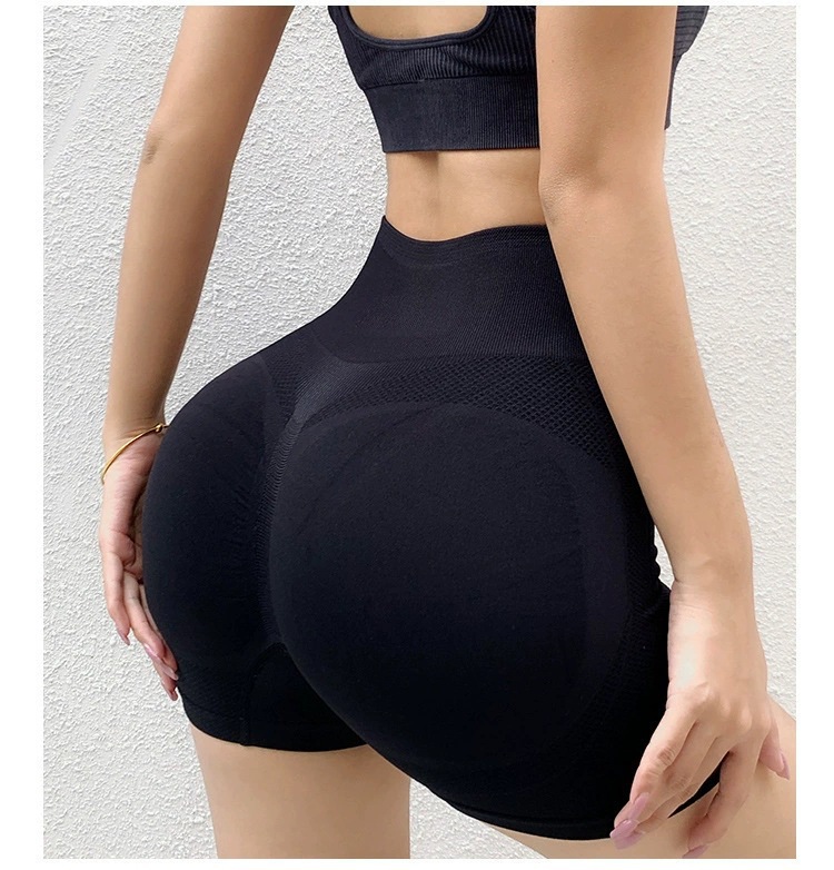 2023 New Arrival High Waist Tummy Control Breathable Peach Buttock Yoga Gym Seamless Shorts Women
