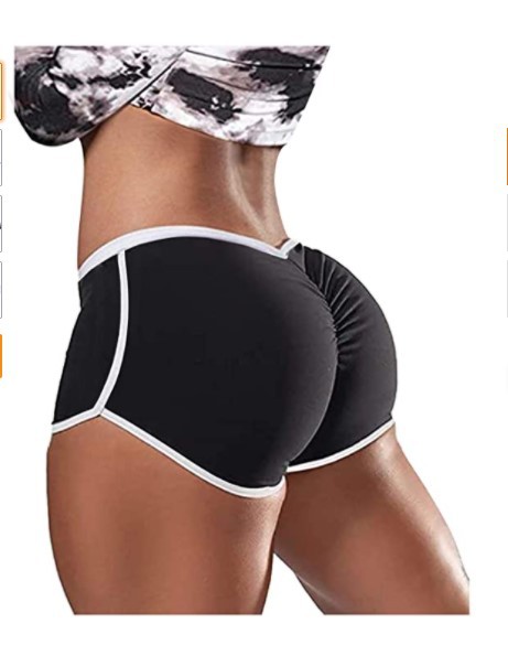 Women pole dance Shorts Elasticated Seamless Fitness Push Up Gym Training Scrunch Back Shorts