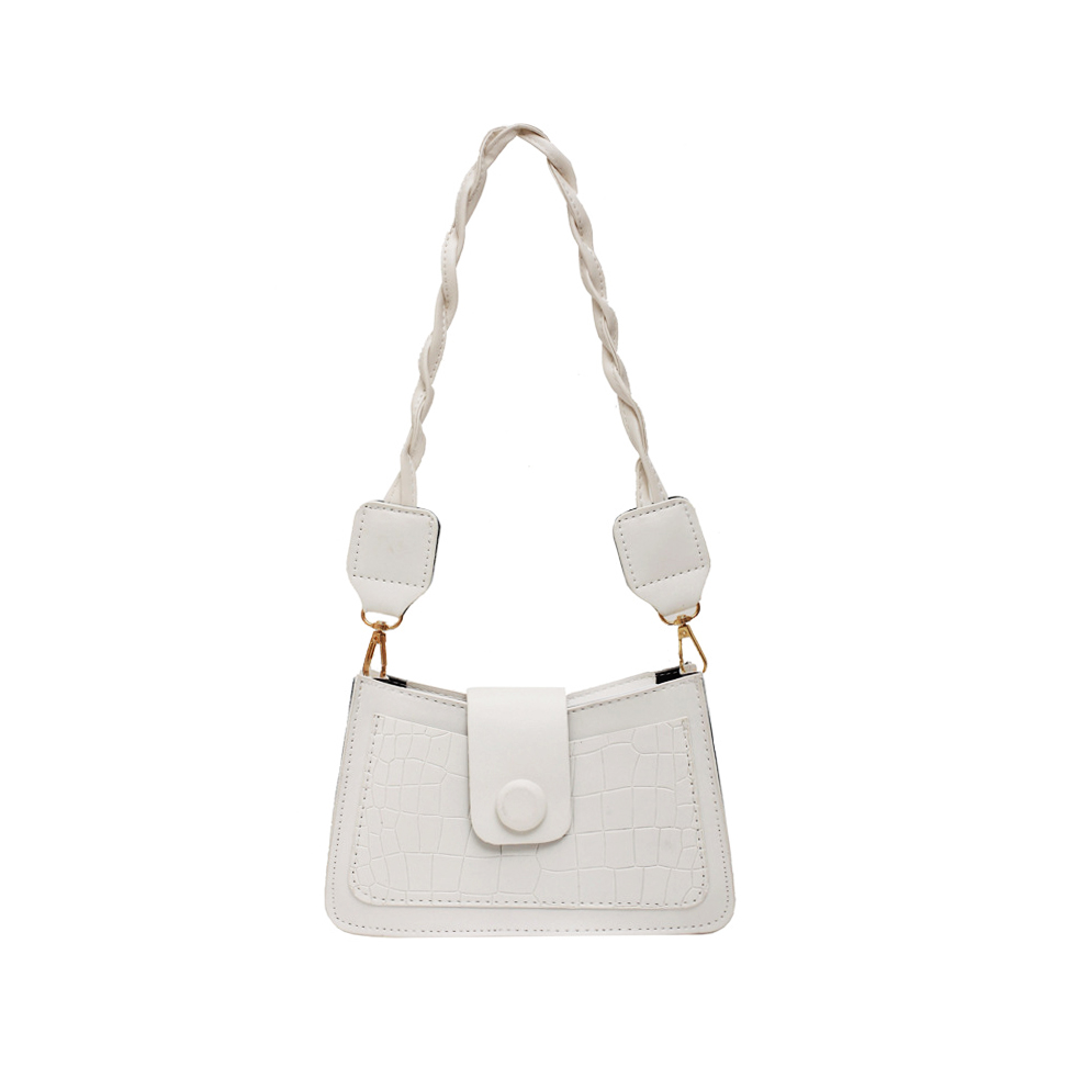 Solid Color PU Leather Designer Messenger Bag, Simple French Style Handbags
