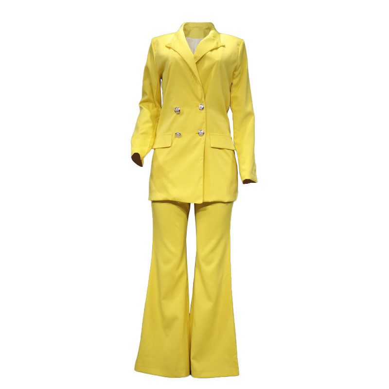 GX1775  Solid Color Women Blazer Pant Suit Two Piece Set Elegant Office Work Wear Women Suit Lady Business Suit