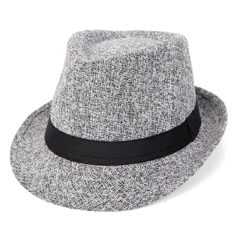 Trilby Fedoras Panama Jazz Hat Short Brim Bowler Hat for Men/Women