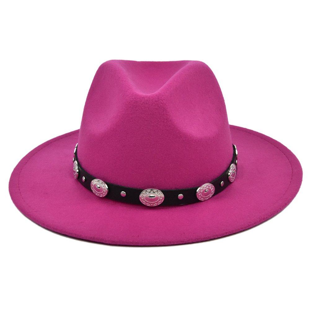 Fedora Hat Men Women Wool Winter Felt Hats Men's Wide Brim Jazz Church Hats