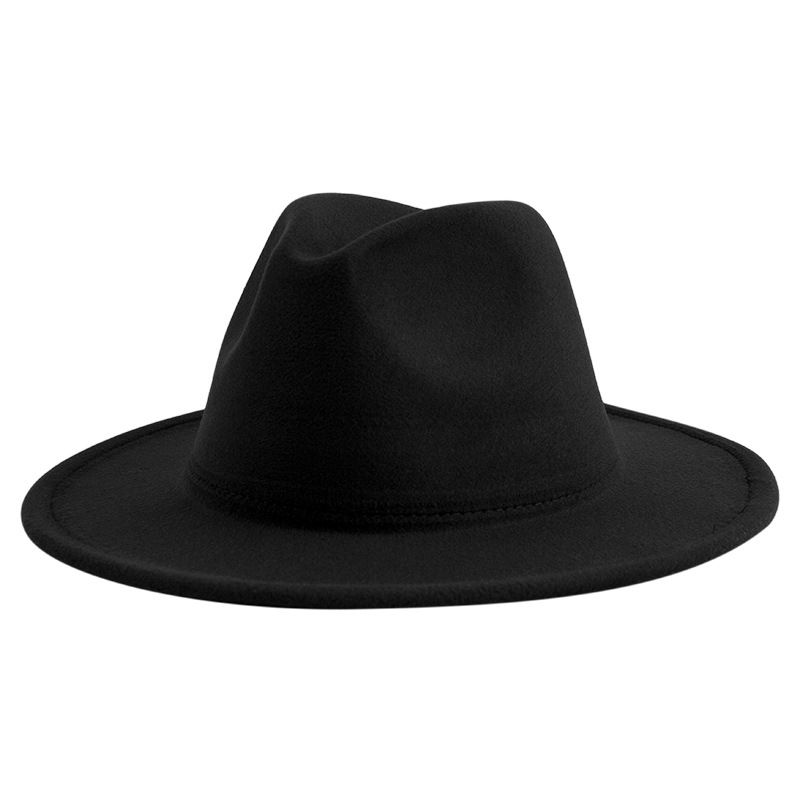 fedora hats women  2022 new designer fedora hat women wide brim fedora solid color hats men and women