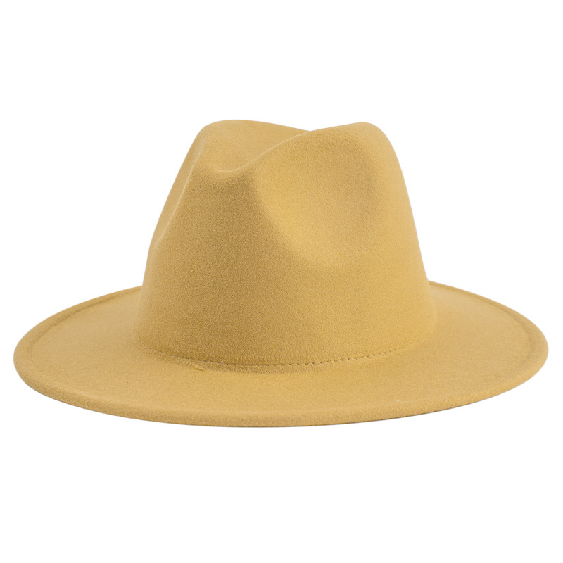 fedora hats women  2022 new designer fedora hat women wide brim fedora solid color hats men and women