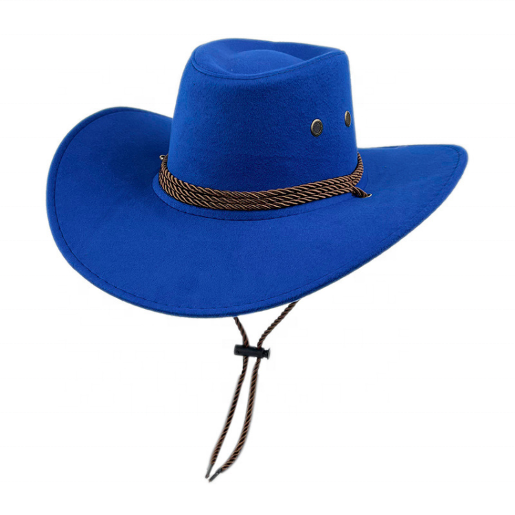 High Quality 11 Colors In Stock Handmade Wide Brim Cowboy Hat Men Wool Cowboy Hat  Mexican Jazz Hat For Woman
