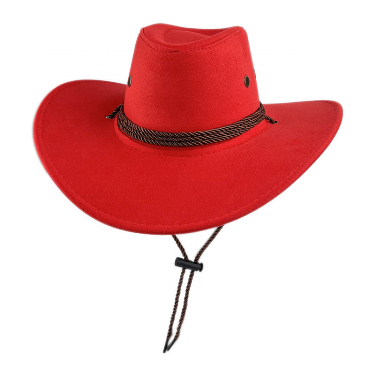 High Quality 11 Colors In Stock Handmade Wide Brim Cowboy Hat Men Wool Cowboy Hat  Mexican Jazz Hat For Woman