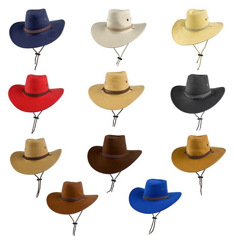 High Quality 11 Colors In Stock Handmade Wide Brim Cowboy Hat Men Wool Cowboy Hat  Mexican Jazz Hat For Woman