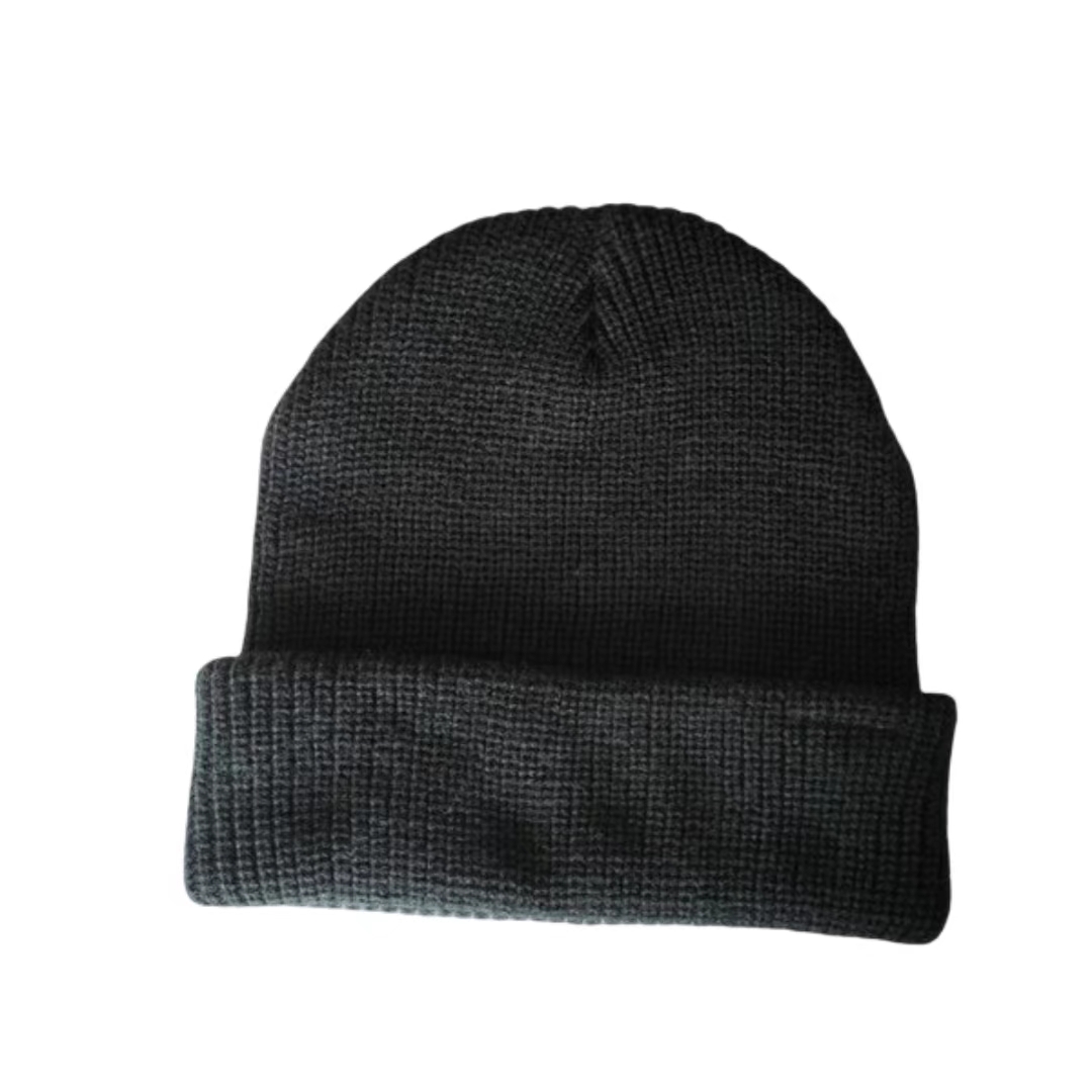 cheap knitting Acrylic  fiber  knit hats winter beanie pure  colour crochet hats