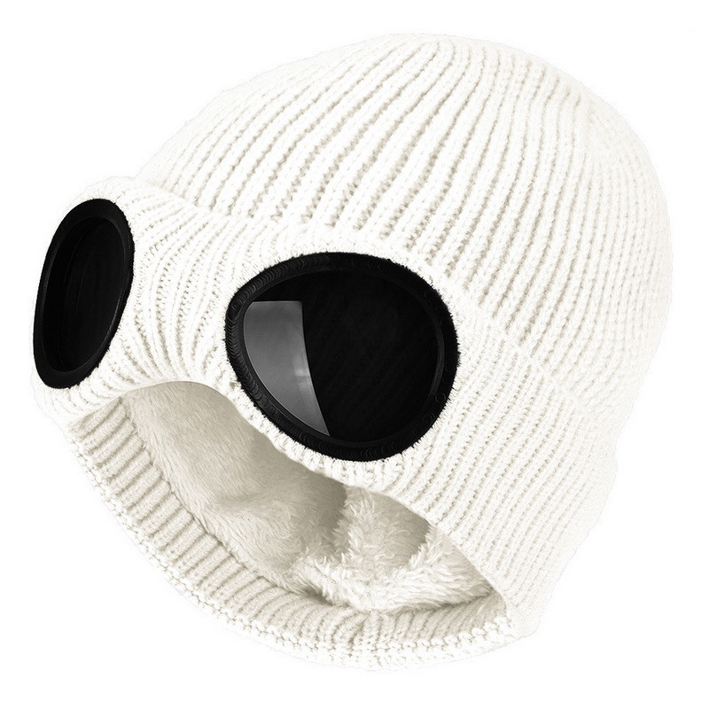  winters hats warm knit beanie with glasses multi-function sports beanie hats for men women
