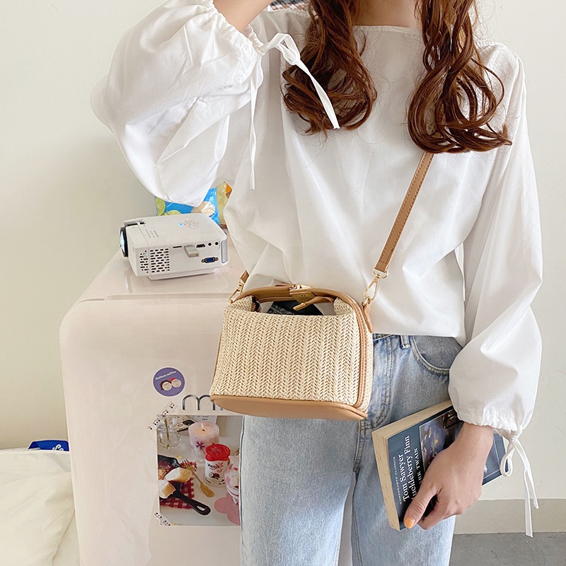 New Arrivals Fashion Casual Crossbody Shoulder Bag Purse Straw Women Small Handbags