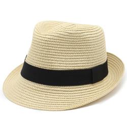 2022110703 Womens Straw Hat Short Brim Panama Fedora Beach Sun Trilby Hat for Vacation Gentlemen Roll Up Summer Hat