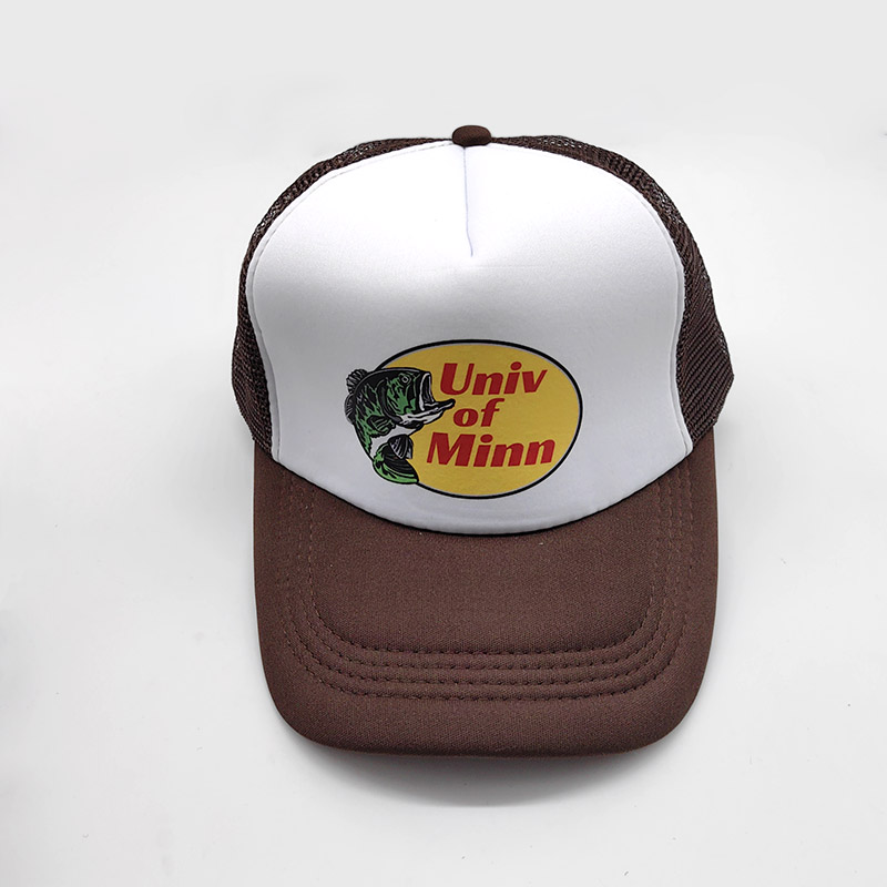  Design Your Own 5 Panel towel Embroidery  OTTO Classic Gorras Mesh smiley cartoon brown trucker hats