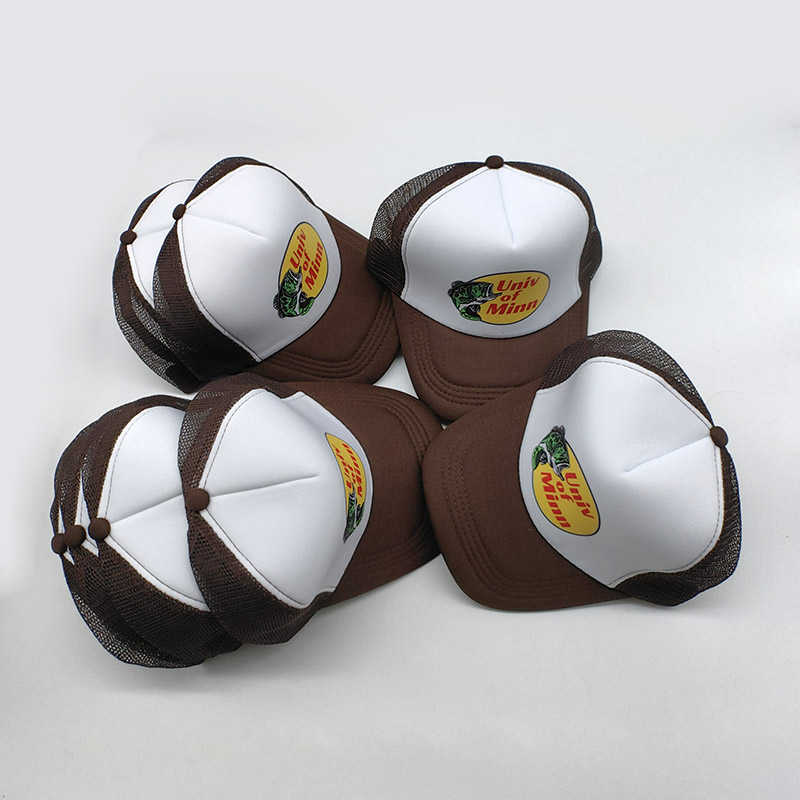 Design Your Own 5 Panel towel Embroidery  OTTO Classic Gorras Mesh smiley cartoon brown trucker hats