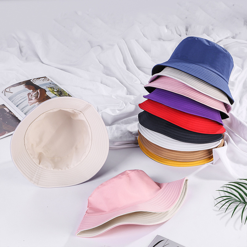 Promotional  made fashion new design Double-sided fisherman hat womens bucket hat