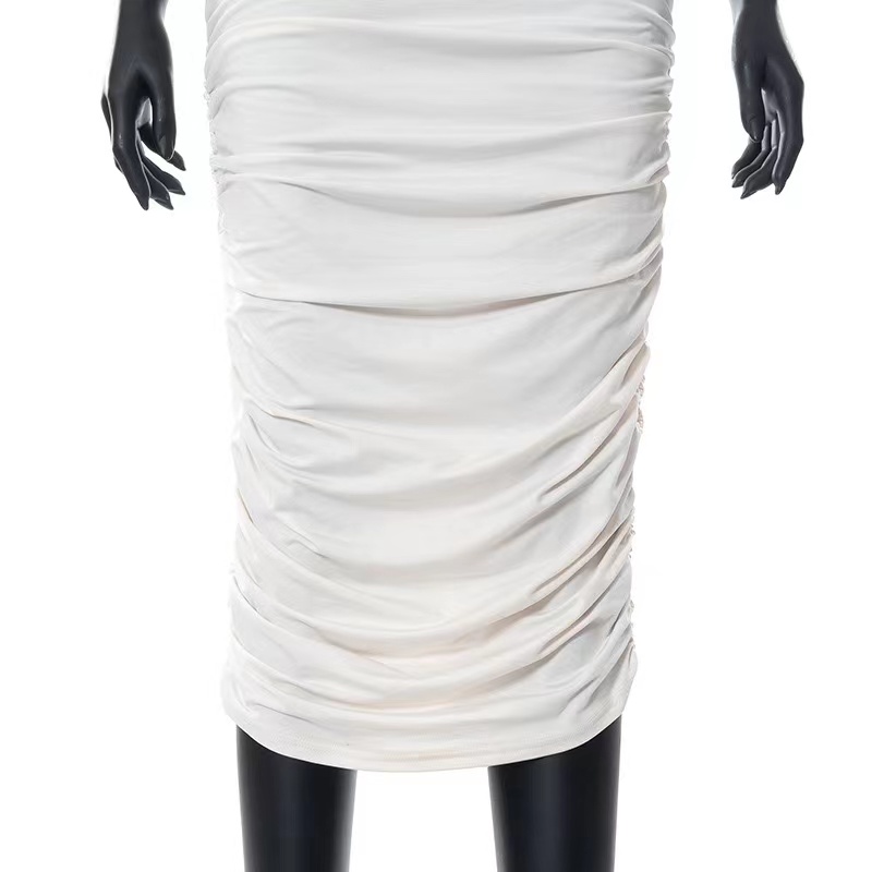 J&H 2022 new arrivals Slim fit shoulder pads solid casual dress women fashion slim fit bodycon summer dress for young wo