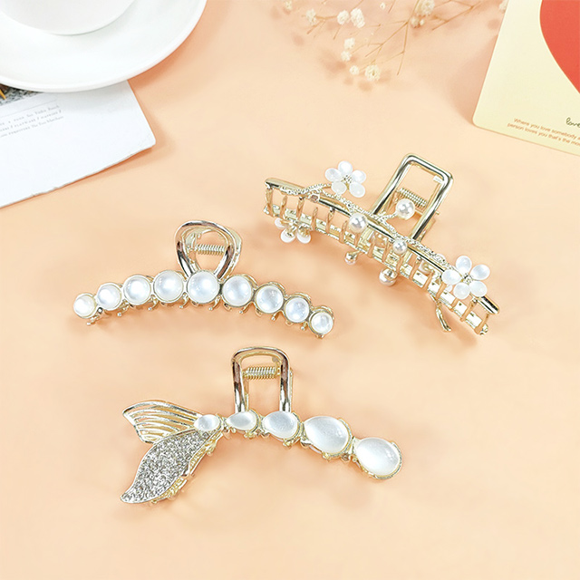 New High Quality Pearl Hair Clip Fashion Trend Pearl Hair Clip Three Styles Hairpins Pearl