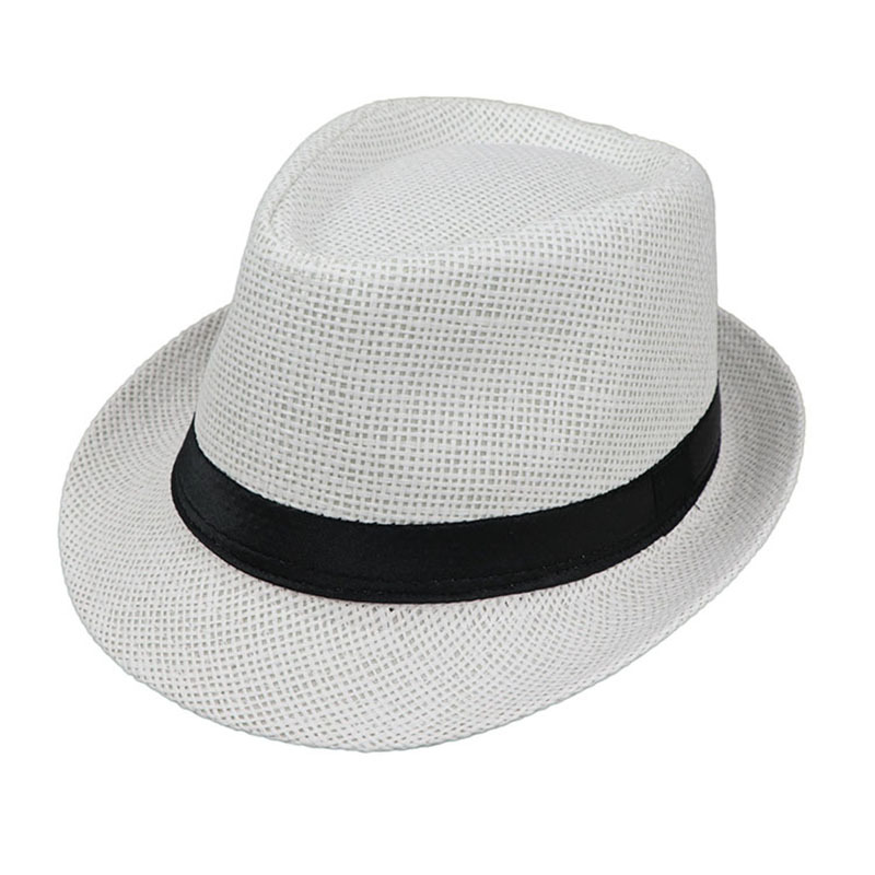 WoZhen Solid Color Parent Child Woven Straw Hat Summer Autumn Sun Protection Cap