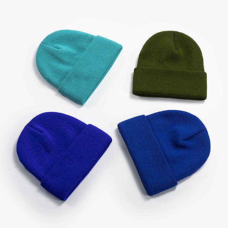  Adult Winter Knitted Beanie With Embroidery Cheap Winter Hats