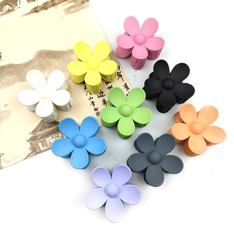 Flower Claw Clips for Women Thin Thick Curly Hair Big Matte clips 90's Strong Hold jaw clip