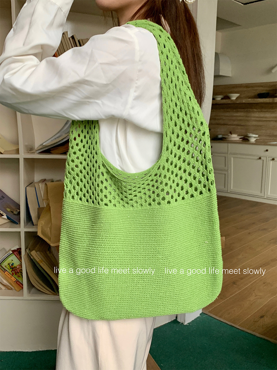 2023 Women's Shoulder Handbags crocheted Bags large Shoulder Shopping tote bag aesthetic crochet bag accessories