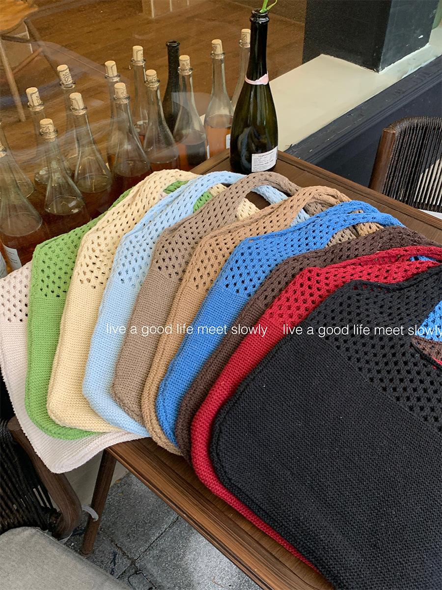 2023 Women's Shoulder Handbags crocheted Bags large Shoulder Shopping tote bag aesthetic crochet bag accessories