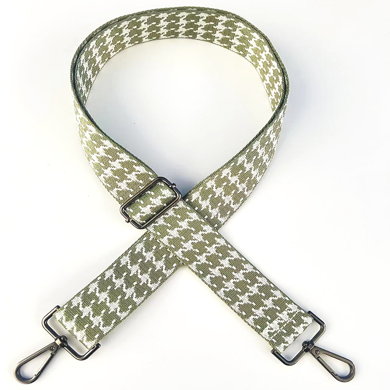 38mm black hook Jacquard bag Strap Accessories Single shoulder diagonal span adjustable replacement strap