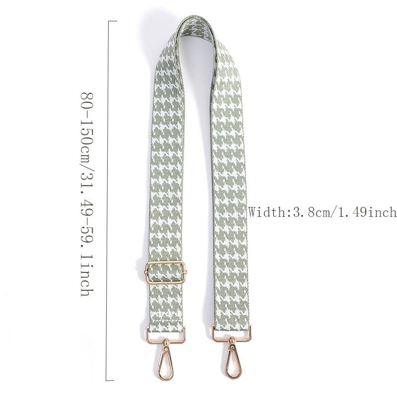 38mm black hook Jacquard bag Strap Accessories Single shoulder diagonal span adjustable replacement strap