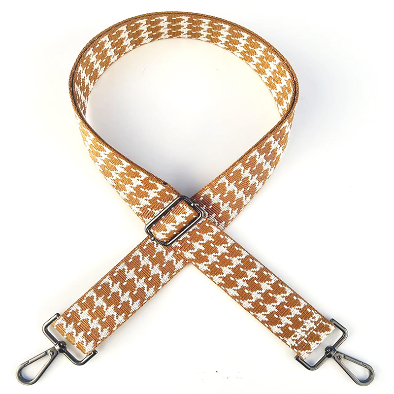 38mm black hook Jacquard bag Strap Accessories Single shoulder diagonal span adjustable replacement strap