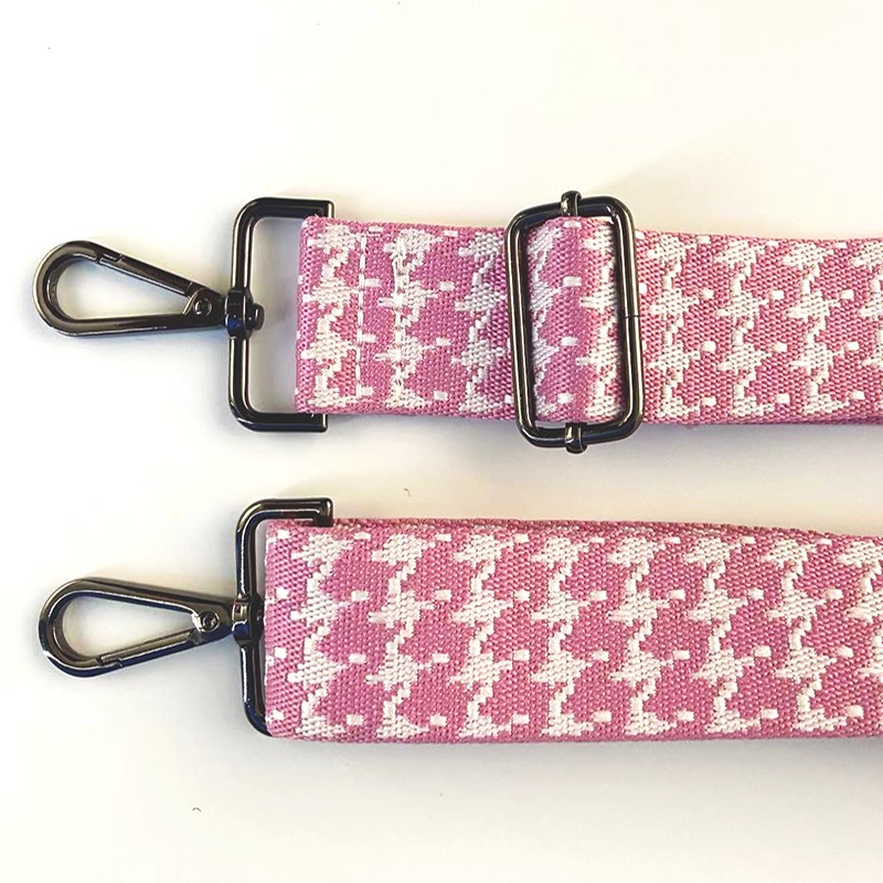 38mm black hook Jacquard bag Strap Accessories Single shoulder diagonal span adjustable replacement strap