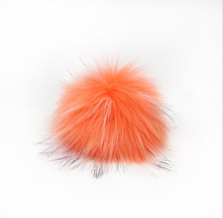 large size fluffy furry cute keychain bag charm phone accessories Fake raccoon fox fur ball pompom key holder