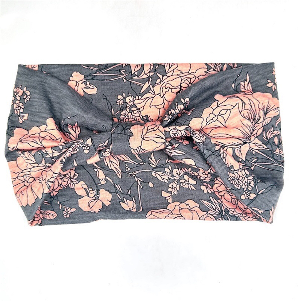  fashion headbands Leopard-print check wide knotted fabric headband for women elastic headband sport sweat hair