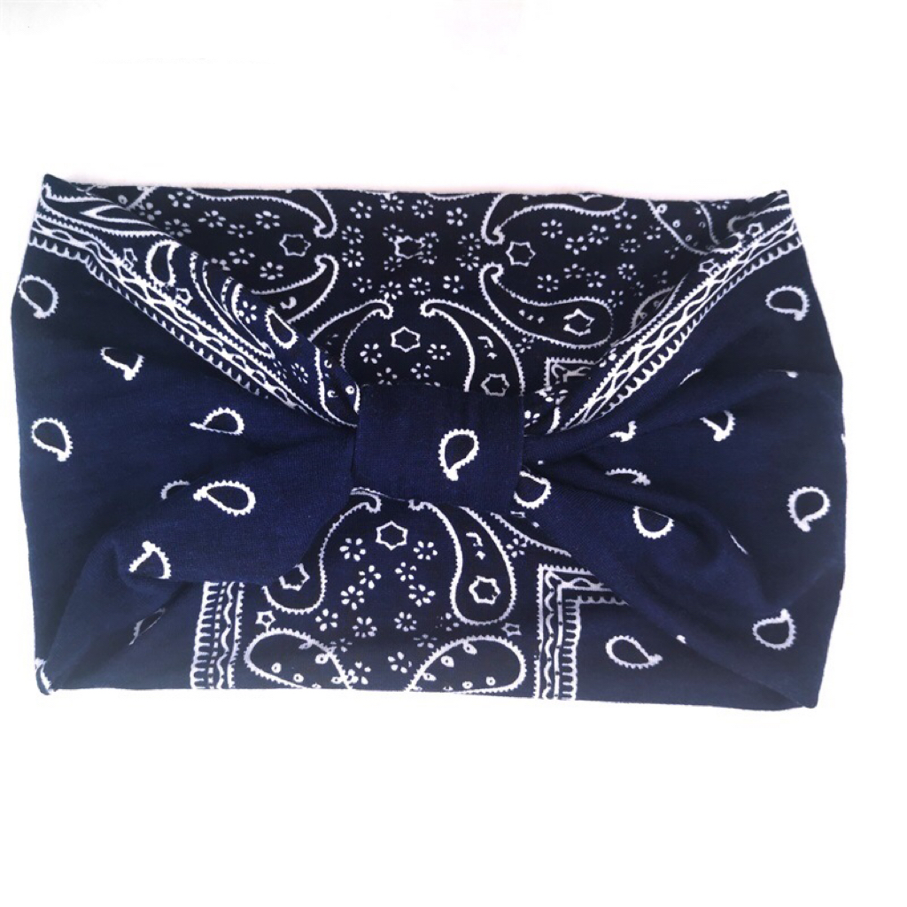  fashion headbands Leopard-print check wide knotted fabric headband for women elastic headband sport sweat hair