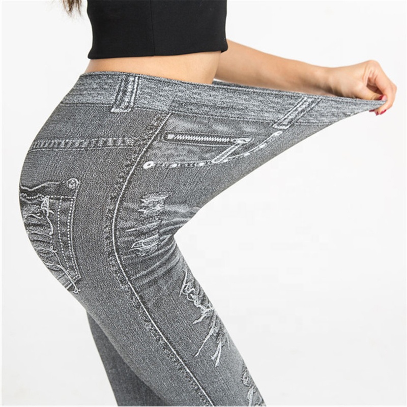Women’s Butt Lift Stretch Casual Jeans Imitation Jean Style Pants, Ladies’ Leggings