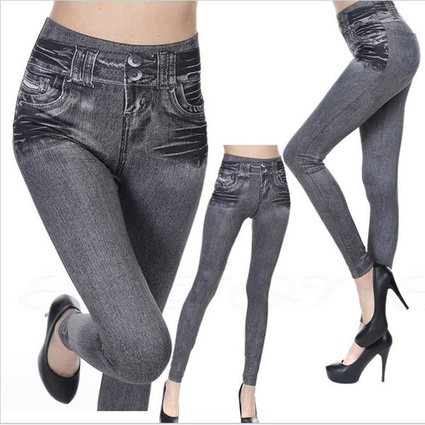 High Quality Women Pencil Long Pants Patchwork Distressed Stacked Jeans Trousers For Ladies