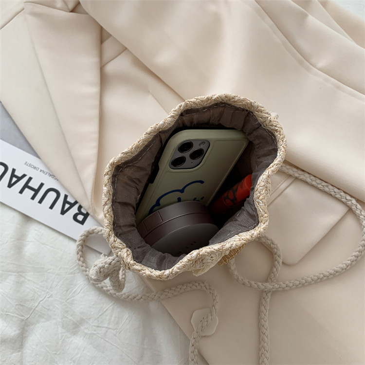 Trendy Woven Shoulder Bag with Embroidery Cross Body Handbag, Beach Tote