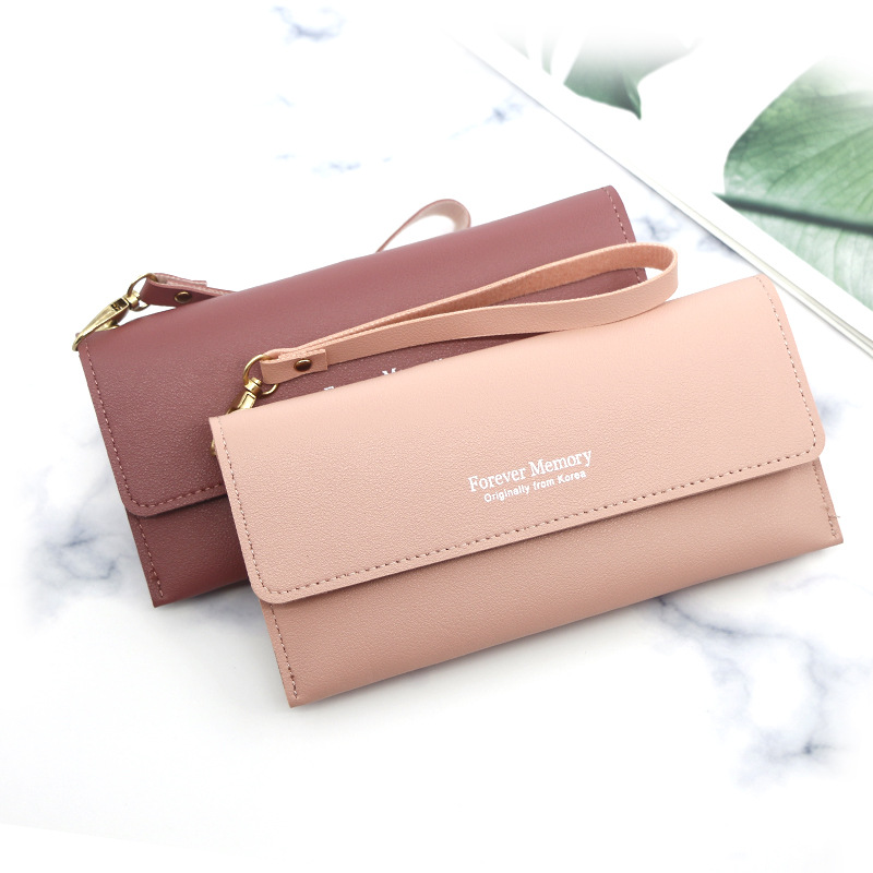 New Luxury Fashion Blocking Women's Long Wallet Ladies PVC Card Holder