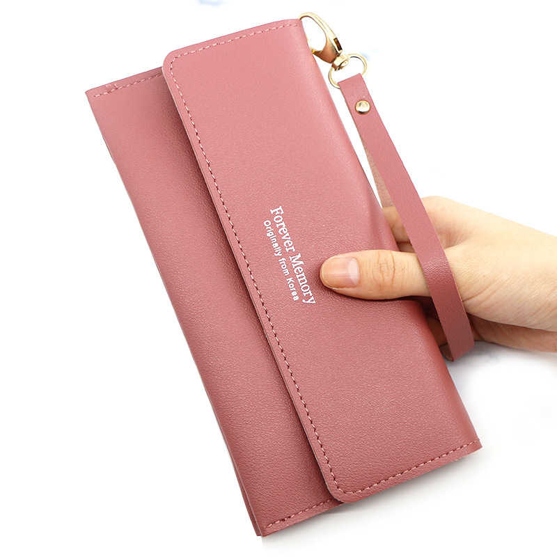 New Luxury Fashion Blocking Women's Long Wallet Ladies PVC Card Holder