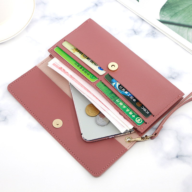 New Luxury Fashion Blocking Women's Long Wallet Ladies PVC Card Holder