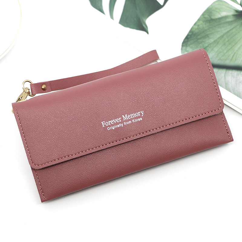 New Luxury Fashion Blocking Women's Long Wallet Ladies PVC Card Holder