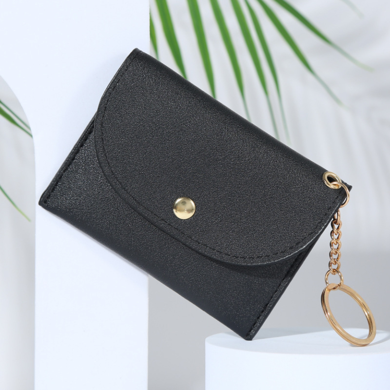 New Fashion Envelope Card Bag Women's Simple Classic Solid Color Button Wallet Women 2023