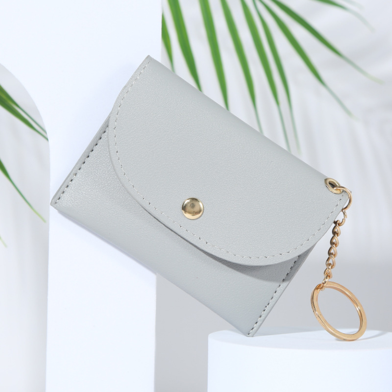 New Fashion Envelope Card Bag Women's Simple Classic Solid Color Button Wallet Women 2023