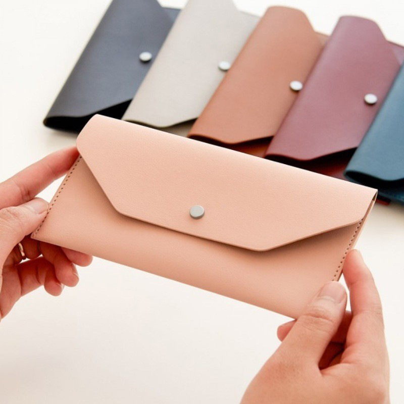 Spot Korean Women's Wallet Candy Color PU leather Coin Purse Large Capacity ID Card Bag Long Clutch Bag