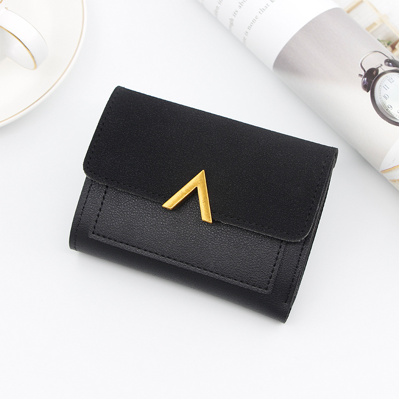 Women's Fashion Grind Arenaceous Zipper Wallet Mini Credit Card Holder